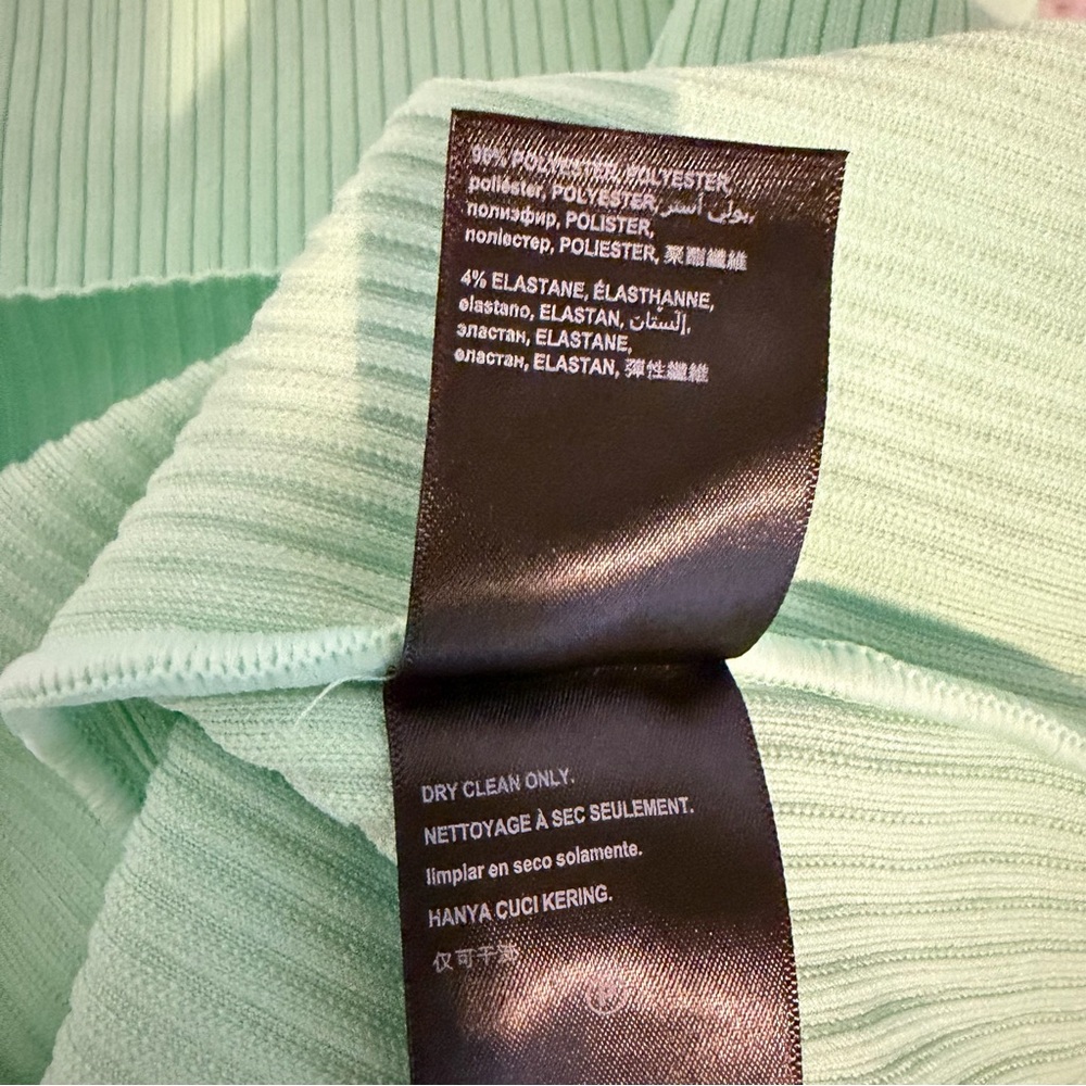 NWT Bebe One-Shoulder Green Ash Bandage Dress - Picture 9 of 9